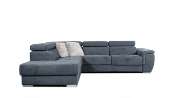 Canapé d'angle gauche avec appuis-tête réglables 5 places KELTE