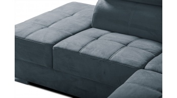 Canapé d'angle gauche avec appuis-tête réglables 5 places KELTE
