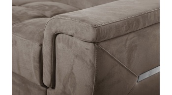 Canapé d'angle gauche avec appuis-tête réglables 5 places KELTE