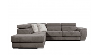 Canapé d'angle gauche avec appuis-tête réglables 5 places KELTE