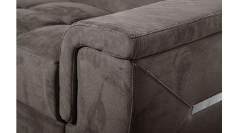 Canapé d'angle gauche avec appuis-tête réglables 5 places KELTE