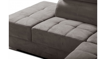 Canapé d'angle gauche avec appuis-tête réglables 5 places KELTE