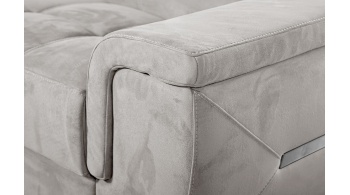 Canapé d'angle gauche avec appuis-tête réglables 5 places KELTE