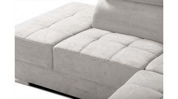 Canapé d'angle gauche avec appuis-tête réglables 5 places KELTE