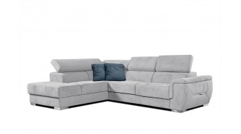 Canapé d'angle gauche avec appuis-tête réglables 5 places KELTE