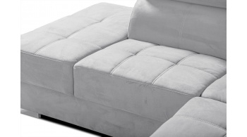 Canapé d'angle gauche avec appuis-tête réglables 5 places KELTE