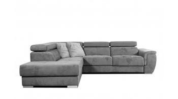 Canapé d'angle gauche avec appuis-tête réglables 5 places KELTE