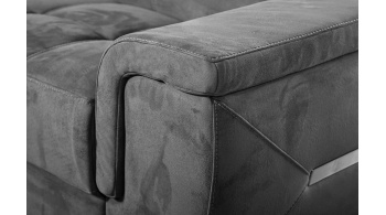 Canapé d'angle gauche avec appuis-tête réglables 5 places KELTE