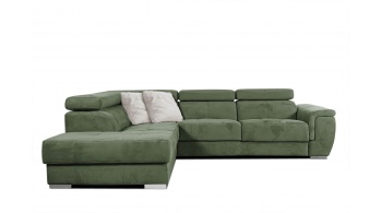 Canapé d'angle gauche avec appuis-tête réglables 5 places KELTE