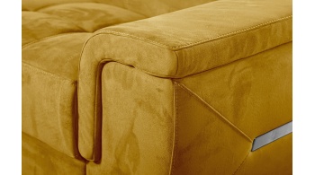 Canapé d'angle gauche avec appuis-tête réglables 5 places KELTE