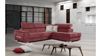 Canapé d'angle droit avec appuis-tête réglables 5 places KELTE