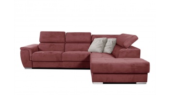 Canapé d'angle droit avec appuis-tête réglables 5 places KELTE