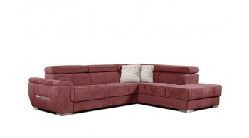 Canapé d'angle droit avec appuis-tête réglables 5 places KELTE