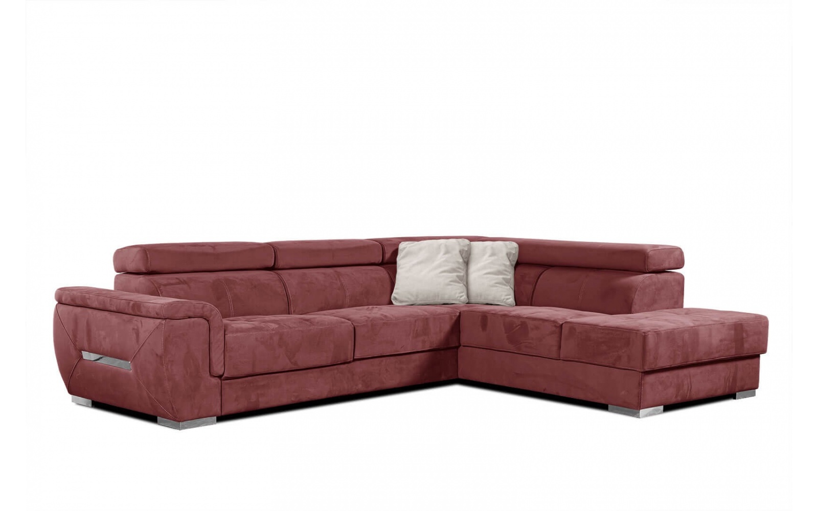 Canapé d'angle droit avec appuis-tête réglables 5 places KELTE