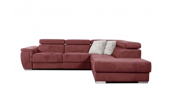 Canapé d'angle droit avec appuis-tête réglables 5 places KELTE