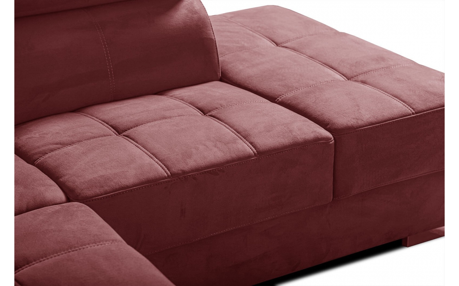 Canapé d'angle droit avec appuis-tête réglables 5 places KELTE