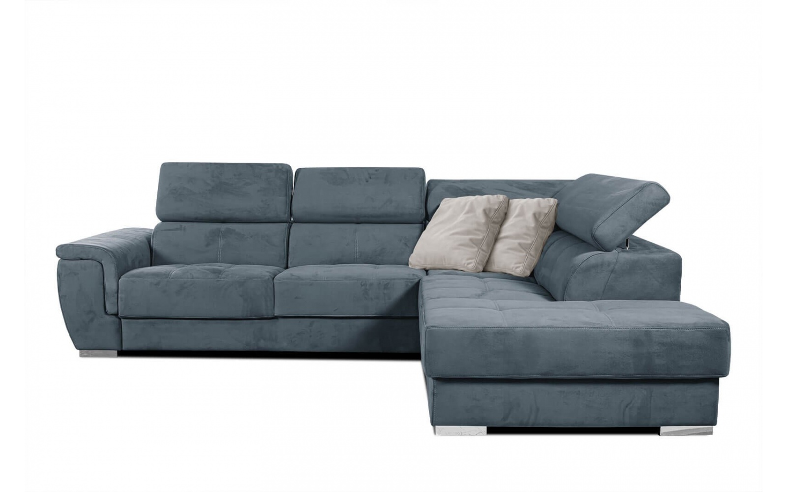 Canapé d'angle droit avec appuis-tête réglables 5 places KELTE