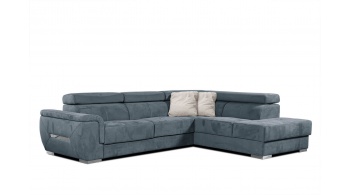 Canapé d'angle droit avec appuis-tête réglables 5 places KELTE