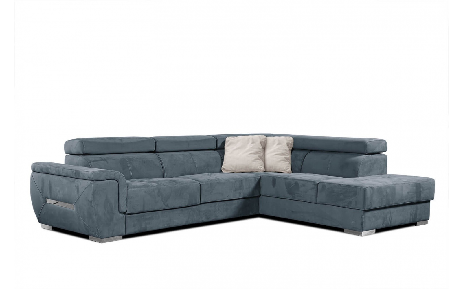 Canapé d'angle droit avec appuis-tête réglables 5 places KELTE