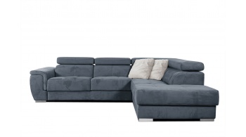 Canapé d'angle droit avec appuis-tête réglables 5 places KELTE