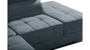 Canapé d'angle droit avec appuis-tête réglables 5 places KELTE