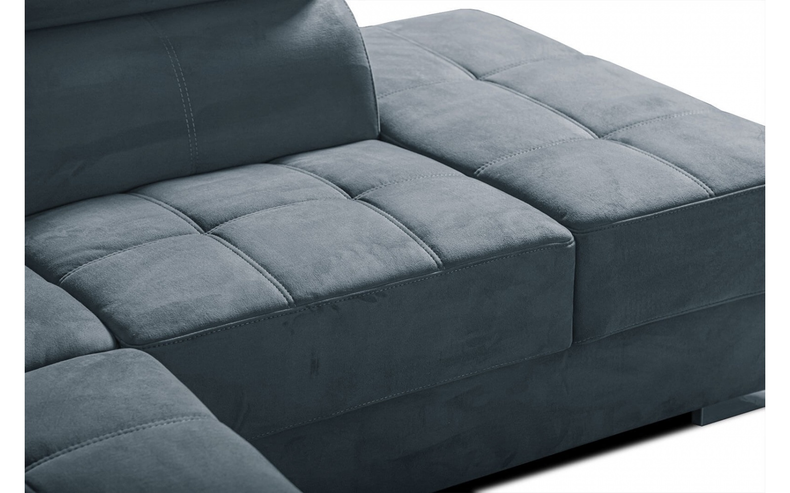 Canapé d'angle droit avec appuis-tête réglables 5 places KELTE