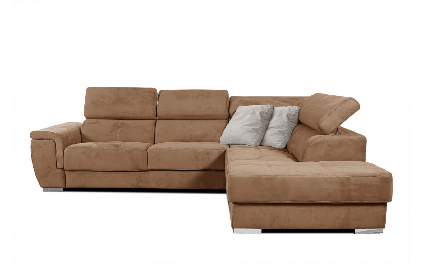 Canapé d'angle droit avec appuis-tête réglables 5 places KELTE