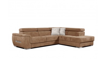 Canapé d'angle droit avec appuis-tête réglables 5 places KELTE
