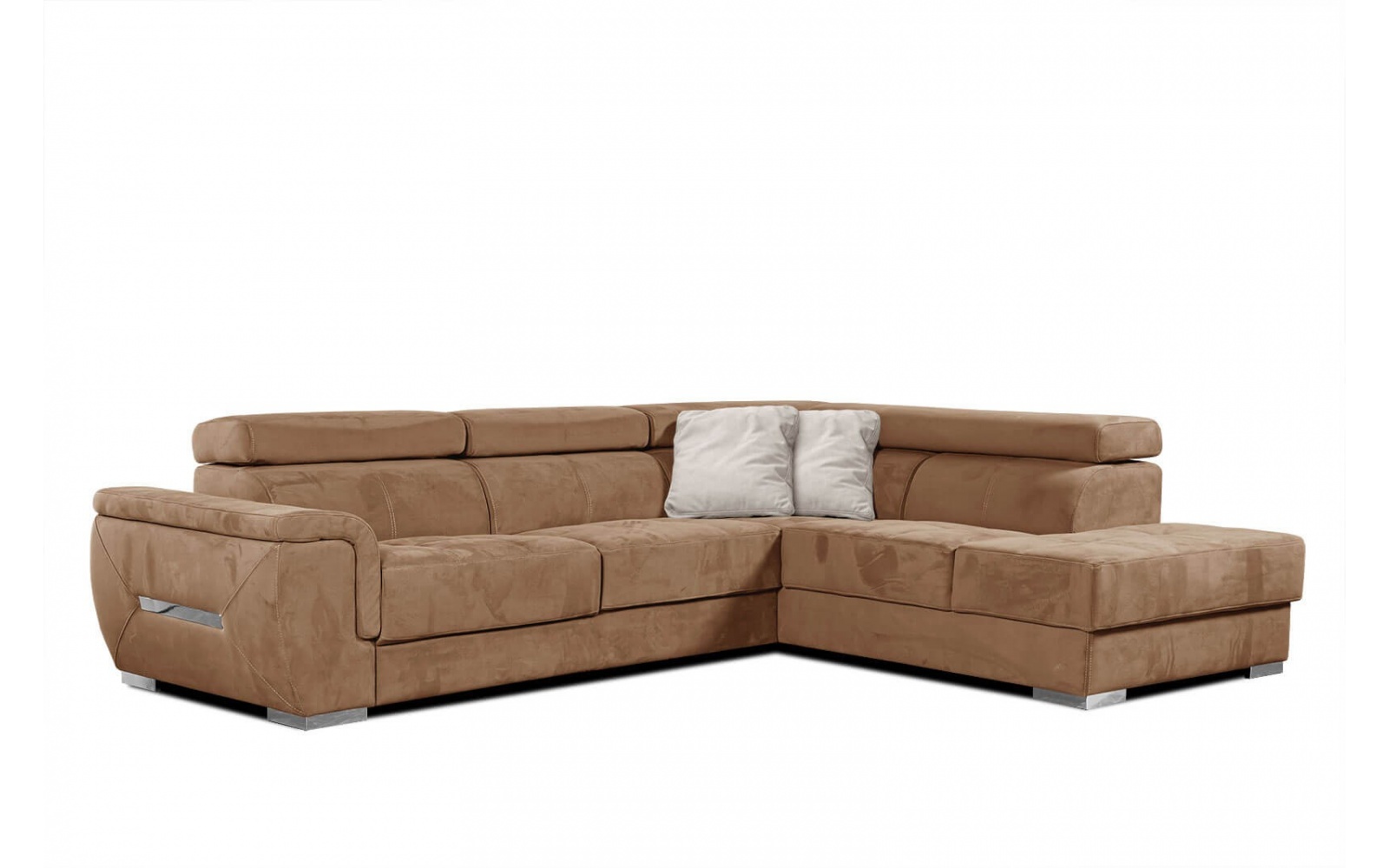 Canapé d'angle droit avec appuis-tête réglables 5 places KELTE