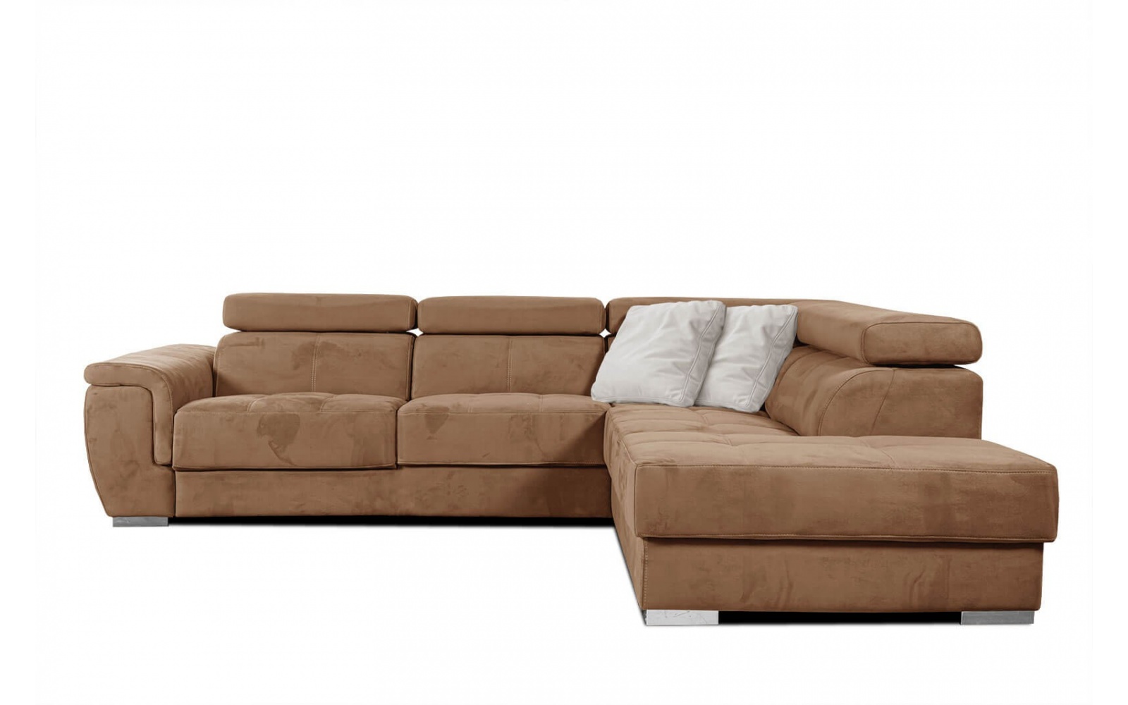 Canapé d'angle droit avec appuis-tête réglables 5 places KELTE