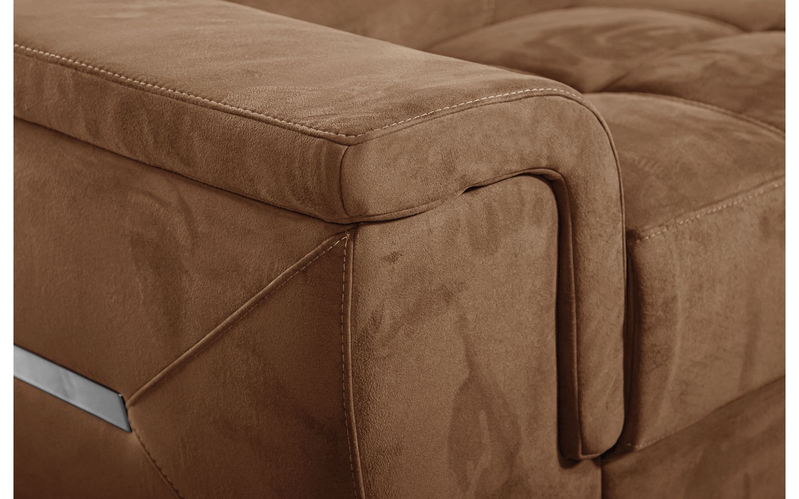 Canapé d'angle droit avec appuis-tête réglables 5 places KELTE