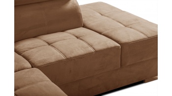 Canapé d'angle droit avec appuis-tête réglables 5 places KELTE