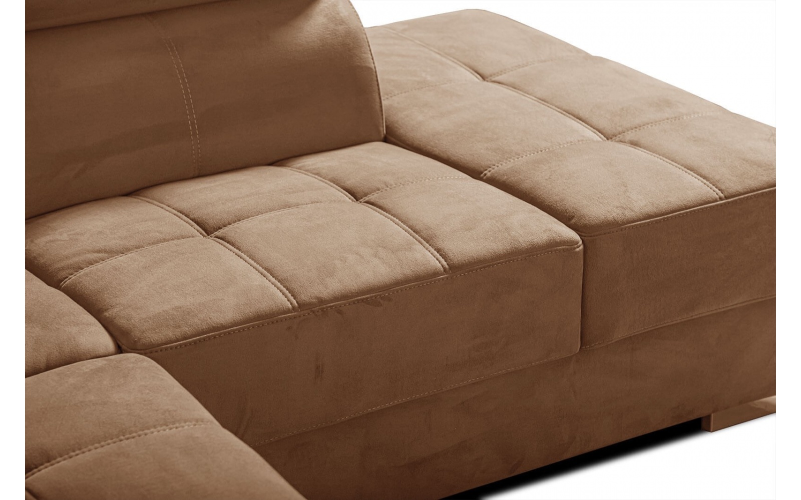 Canapé d'angle droit avec appuis-tête réglables 5 places KELTE