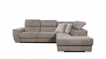 Canapé d'angle droit avec appuis-tête réglables 5 places KELTE