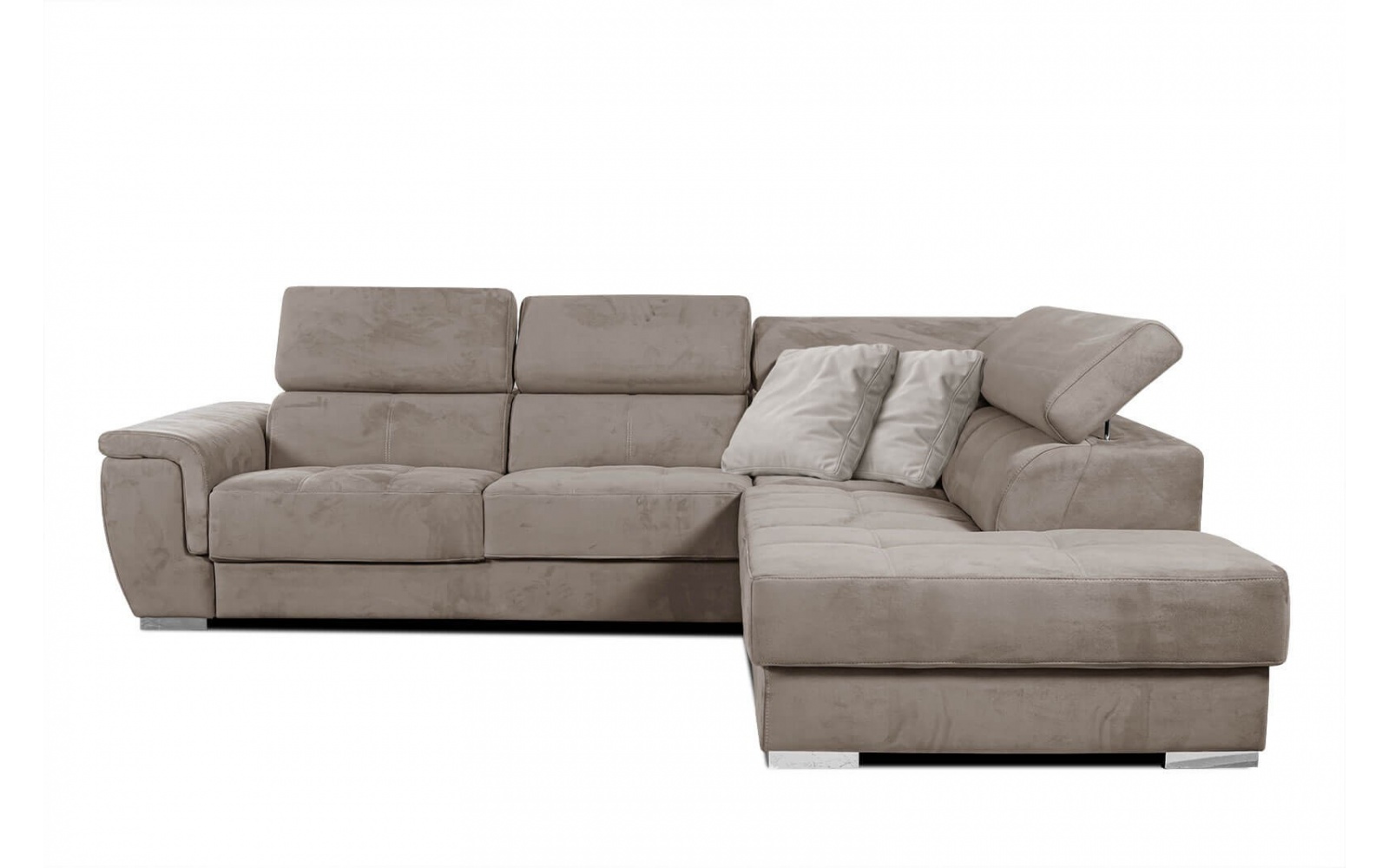 Canapé d'angle droit avec appuis-tête réglables 5 places KELTE