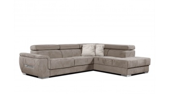 Canapé d'angle droit avec appuis-tête réglables 5 places KELTE