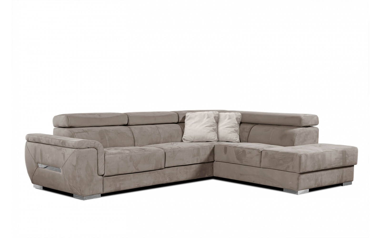 Canapé d'angle droit avec appuis-tête réglables 5 places KELTE