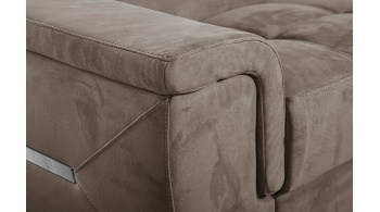 Canapé d'angle droit avec appuis-tête réglables 5 places KELTE