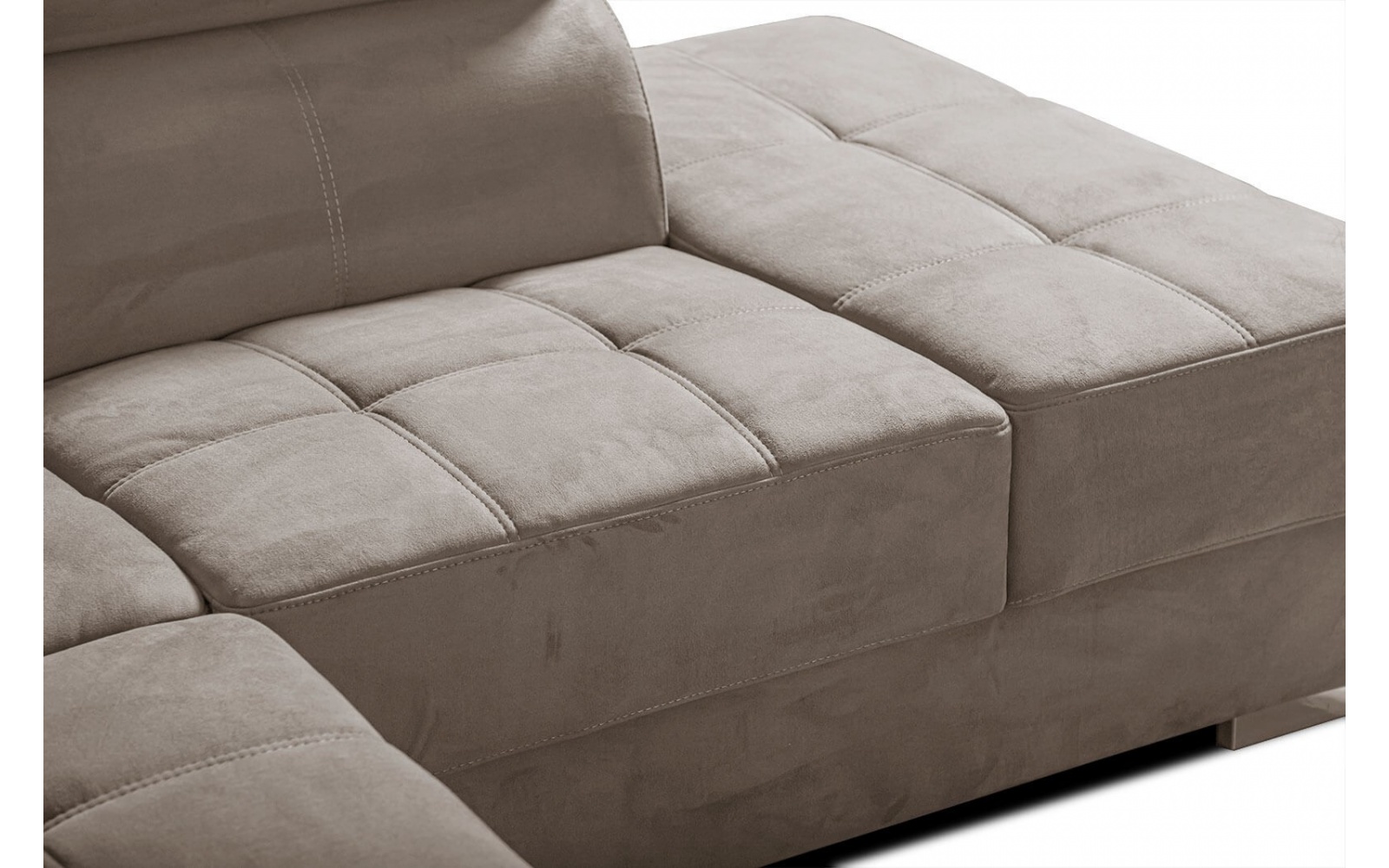 Canapé d'angle droit avec appuis-tête réglables 5 places KELTE