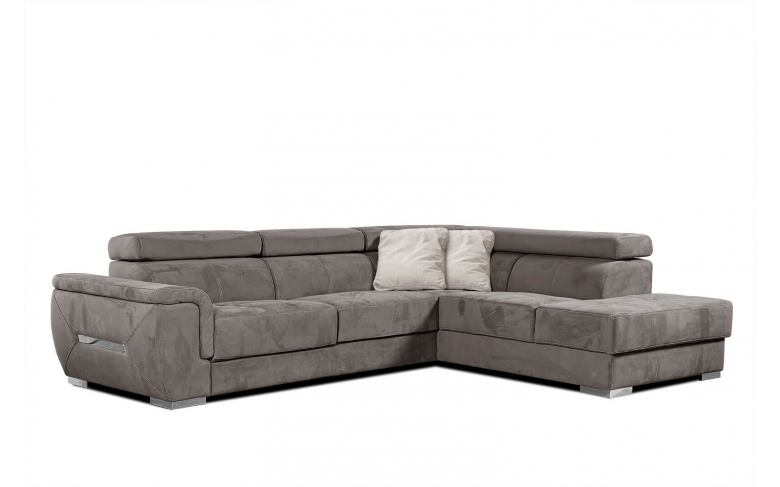 Canapé d'angle droit avec appuis-tête réglables 5 places KELTE