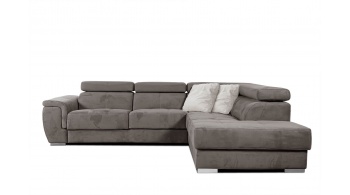 Canapé d'angle droit avec appuis-tête réglables 5 places KELTE