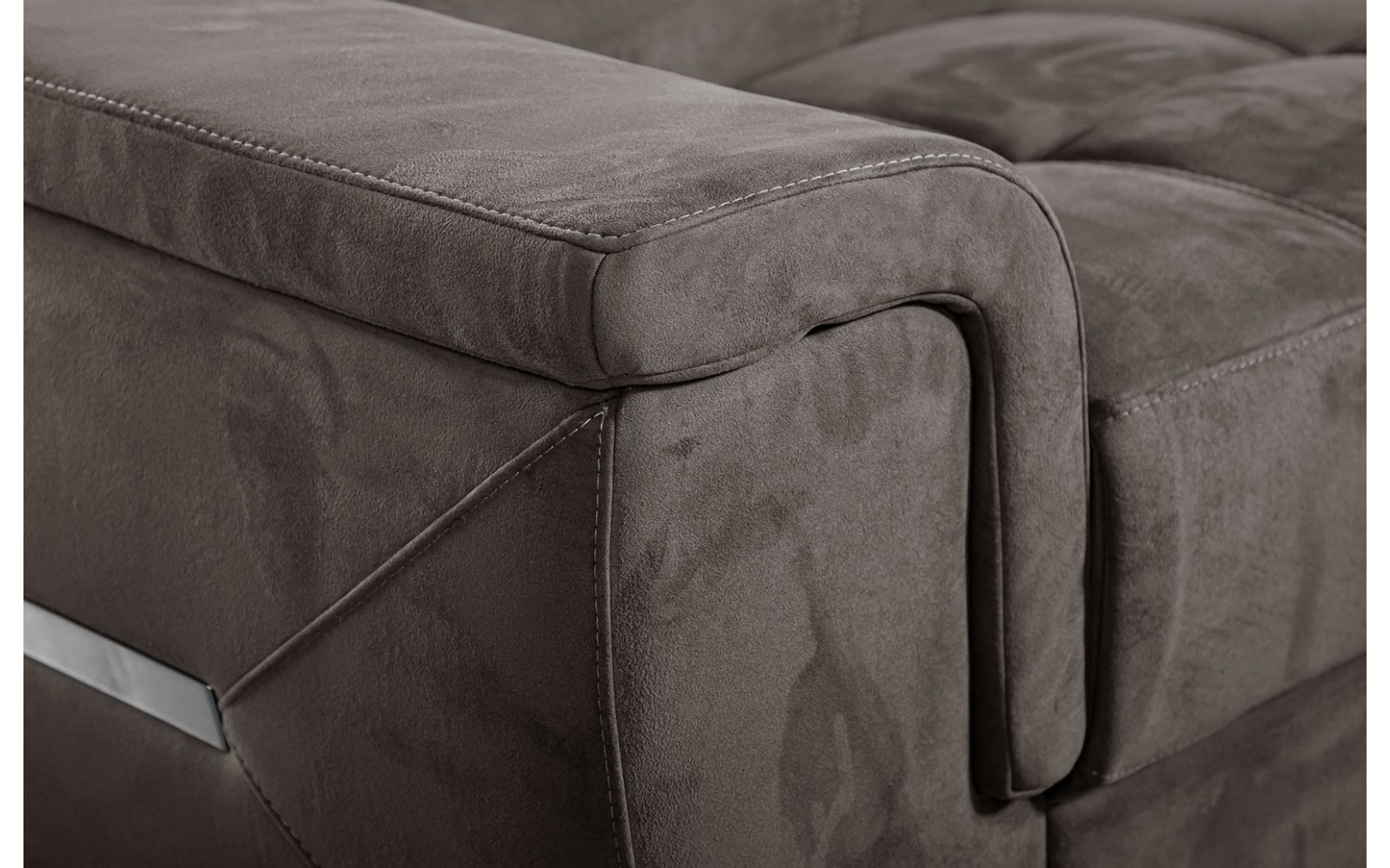 Canapé d'angle droit avec appuis-tête réglables 5 places KELTE