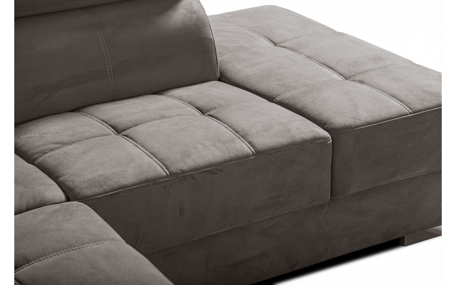 Canapé d'angle droit avec appuis-tête réglables 5 places KELTE