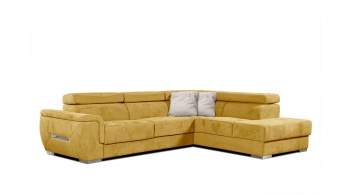 Canapé d'angle droit avec appuis-tête réglables 5 places KELTE