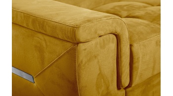 Canapé d'angle droit avec appuis-tête réglables 5 places KELTE