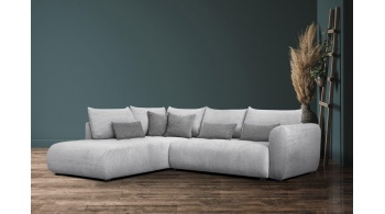 Canapé d'angle gauche convertible 5 places SORENO