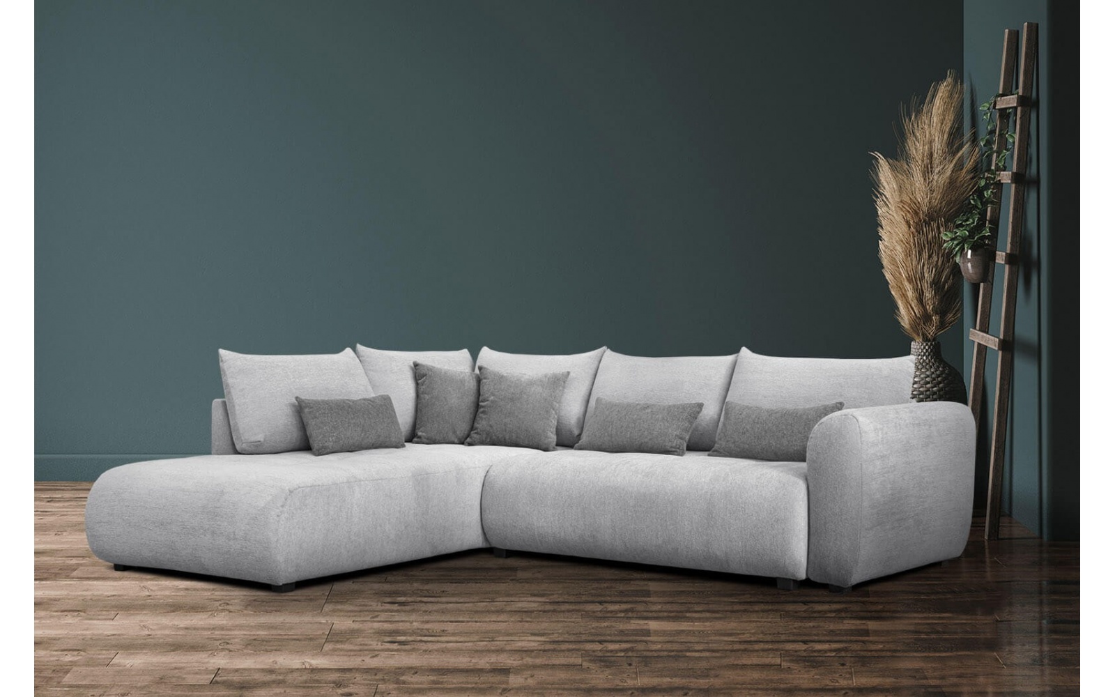 Canapé d'angle gauche convertible 5 places SORENO