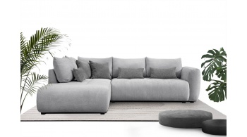 Canapé d'angle gauche convertible 5 places SORENO