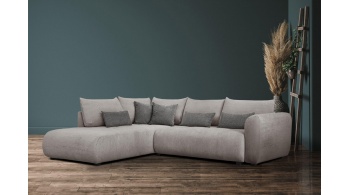 Canapé d'angle gauche convertible 5 places SORENO