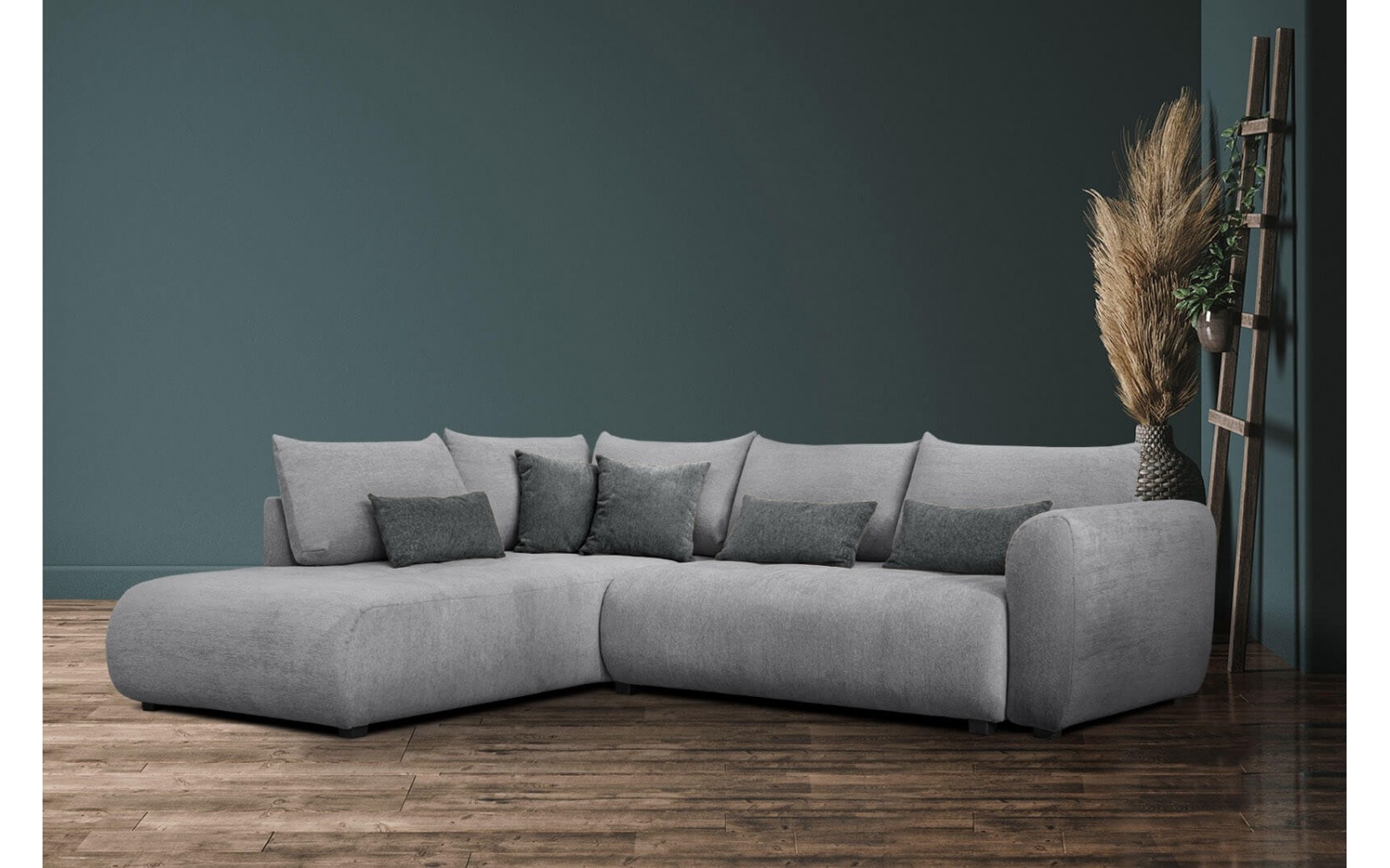 Canapé d'angle gauche convertible 5 places SORENO